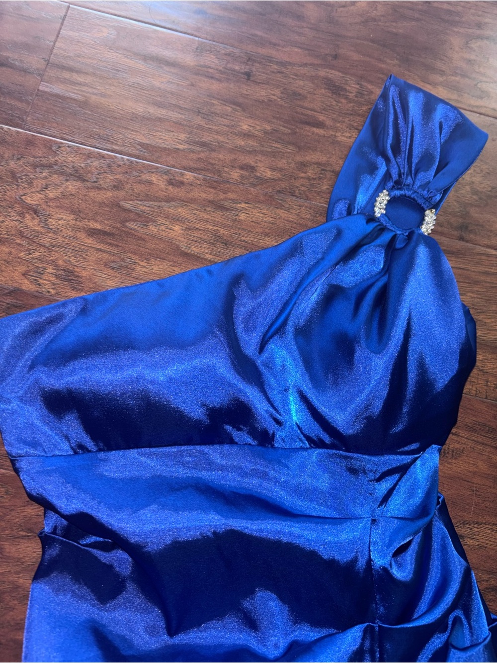 Blondie Nites Royal Blue Satin Prom Dress Size 5